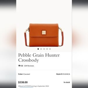 Dooney & Bourke Hunter Caramel Pebble Grain Crossbody